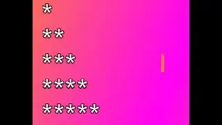How to print a series of * by  Nested loop.