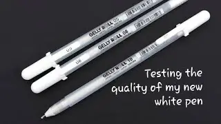 Testing the quality of my new white pen on different colours