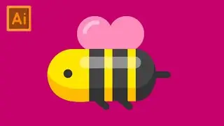 Creating speed art using Adobe illustrator #shorts #speedarts  #adobeillustrator #honeybee