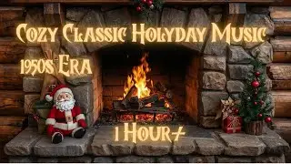 COZY CHRISTMAS CLASSICS 🎄 1950s Holiday Music Style (Nostalgic Fireplace Ambiance)