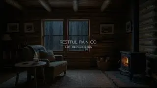 Rainy Night Cabin Fireplace 🔥 Cozy Ambience for Better Sleep