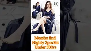 Meesho finds Nighty 2pcs Set #unboxing #haul #haulvideo #goviral #trending #shorts #nighty #meesho