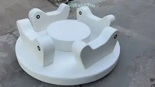 Modern White Animal Soft Play Seating Set for Indoor Playground Minimalist Kids Lounge by Globalltoy