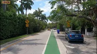 4K | Miami | USA | Miami Beach | Venetian islands | Bike Ride