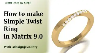 ||🔷How To Make simple Twist Ring🔷|| Matrix9 || Rhino 3D || Jewellery Cad Design || Tutorial