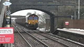 February 2016 Part 2 - WCML diverts over the G&SW lines in Ayrshire - New Cumnock 18-02-16