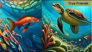 Fish & Turtle True Friendship story I Moral stories I English story I Bedtime I kids boost channel