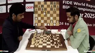 V Pranav (2606) vs Arjun Erigaisi (2749) - FIDE World Blitz Championship 2025