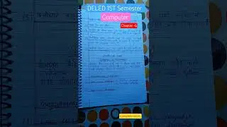 DELED 1st Semester COMPUTER chapter-6 complete notes. ...#deled #1stsemester #notes