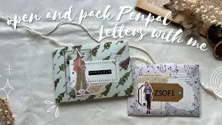 Open and pack Penpal Letters with me – christmas letters 🎄❄️ - asmr and lofi, no talking 💌 journal 