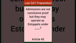 Law GAT mcqs l Law GAT 2023 Preparation l Mcqs of QSO-1984 l Part-06 l Best Videos of Law GAT