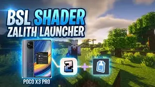 BSL Shader In Zalith Launcher 🔥 Poco X3 Pro | #minecraft #pocox3pro 