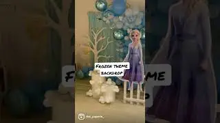 Frozen theme birthday backdrop