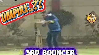 First Maiden Over, 3 Bouncers in an over.. Umpiring issue .? 