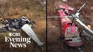 Woman says she held pilot's hand after helicopter crashed outside her home