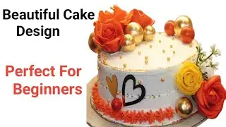 😍 Simple Cake ko Designer कैसे बनाएं |Beautiful Cake Design|Anniversary Cake Ideas @Bake_a_bake 
