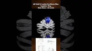 1.18 ct 18K Gold Sri Lanka Cornflower Blue Sapphire Ring #gemstone #jewellery #jewelry #ring