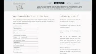 Impressum erstellen - Tutorial - Impressums Generator - sicheres-impressum.de
