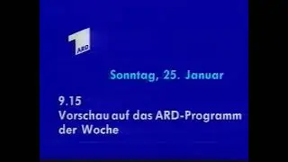 ARD - Programmtafel und Testbild [DBP FFM 16] vom 25.01.1987