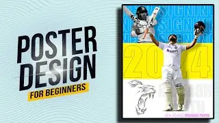 Cricket Poster Design | PICSART TUTORIAL | RISHABH PANT- Cricket
