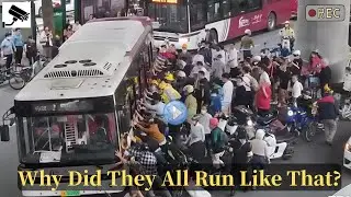 “Why Did Everyone Suddenly Run? | Real China Street Reaction”？