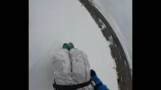 Adaptive Sit Ski -  Slaughtering A Blue Run