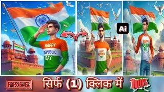 Republic day 2024 ai photo editing in one click😲viral photo editing | bing image creator tutorial