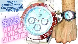 Bliger (Rolex Platinum Daytona Homage) Watch Review - This the only Platinum Daytona Homage