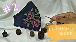 painting floral on mask  #art #painting #floral