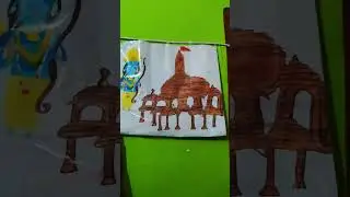 Beautiful drawing of Ram Mandir achcha Lage to like karo subscribe 😍❤️#short #art #drawing 🙂