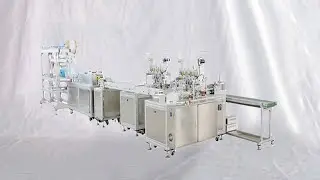 Automatic disposable face masks 1+2 production line for USA customer fabrication de masques machine