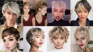 Beautiful Most Viral Pixie Bob Haircut with Bangs 😍 for  Older Women's//undercut short Hair stylel