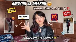 Don&rsquo;t Buy Fleece Leggings ❌ Before watching this 🥶Amazon vs Meesho 💸 + Winter Skirt Styling Hacks 😱✨