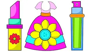 👗 How to draw Princess Dress Drawing for kids | bacchon ki drawing acchi acchi