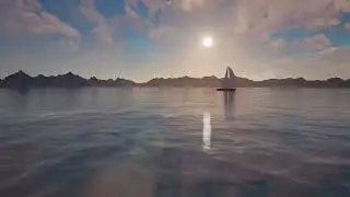 3d animated sunny beach scene