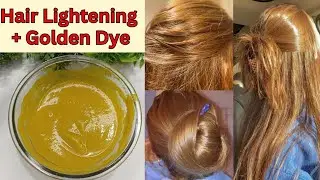 DIY Golden Hair Dye for Dark Hair | No Bleach, No Chemicals! @Hinaya