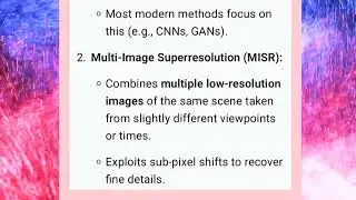 AL3502  UNIT  5  Superresolution
