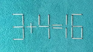 Головоломка со спичками😊. A puzzle with matches and a solution.