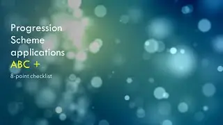 Progression Scheme applications