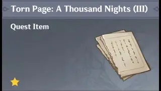 Genshin Impact: Collect all 10 Torn Pages to form A Thousand Night (III)