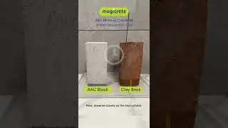 AAC vs Clay Brick - Water absorption test
