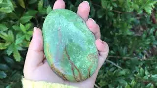 ONE Piece of Natural Green Jasper Oval Crystal Gemstone Collectible 6.7 Oz