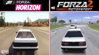 Forza Horizon vs Forza Motorsport 2 - Toyota Trueno Corolla AE86 Graphics & Sound Comparison