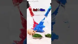 Blue vs Red #satisfying #colormixing #paint#blue #red