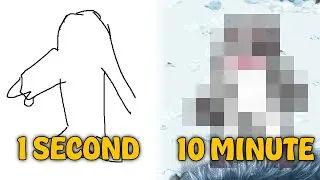 Drawing Mammott in 10 Seconds, 1 Minute and 10 Minutes!