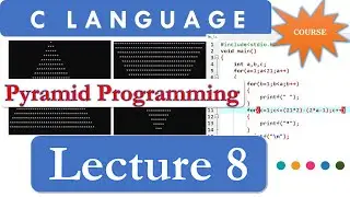 Pyramid Pattern Printing Program in C Programming easy way | Tutorial for Beginners | Star Pattern