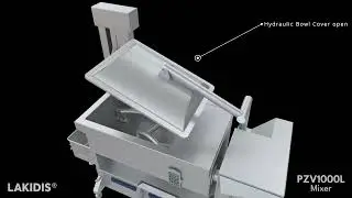 LAKIDIS PZV1000L Vacuum Mixer | 3D Short Overview of Machine Operation