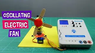 Make a Mini Oscillating Electric Table Fan Using DC Motor and Servo Motor | DIY Rotating Fan