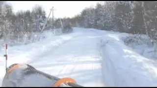 Meiren Snow snowplow in action
