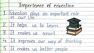 Importance of education 📖 📚 - 10 points essay in english 